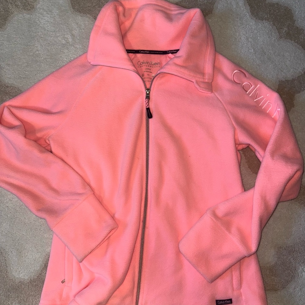 Calvin Klein Women's Pink Performance Fleece Jacket